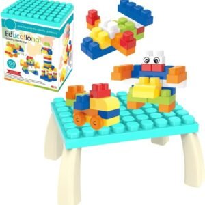 Large Building Blocks Toy Set (120 Pieces), Jumbo-sized bricks for easy construction, Educational and colourful design, safe for kids, Comes with a storage bag